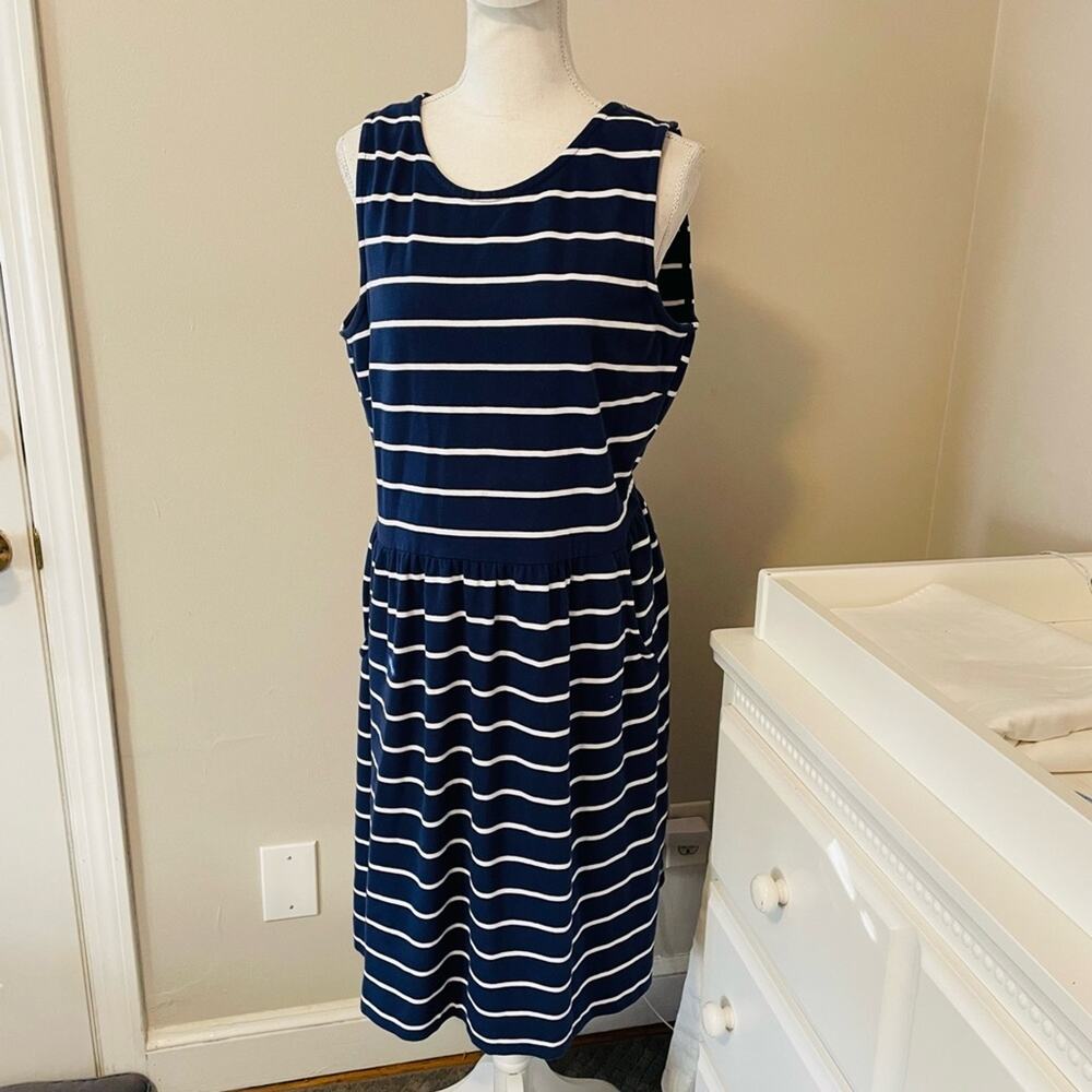 Garnet Hill Everyday Striped Knit Dress - Picture 2 of 7